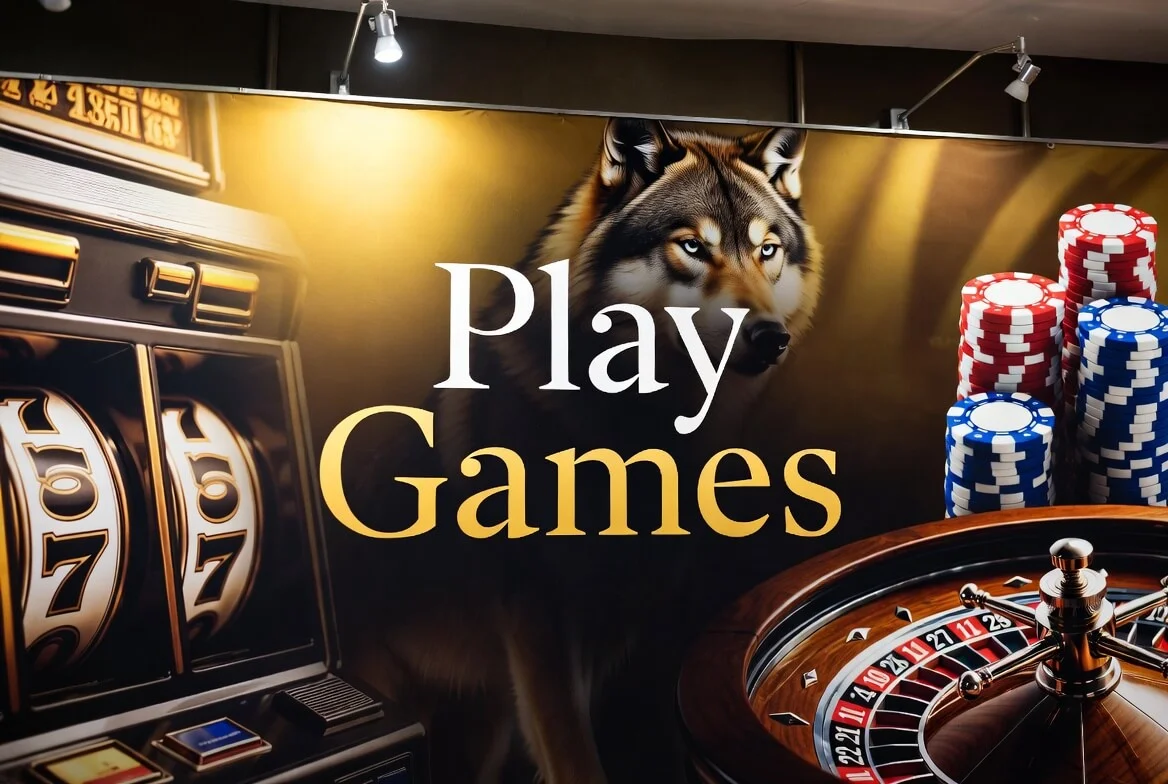 The Wolf Winner Australia lobby with pokies, live tables and the AUD cashier
